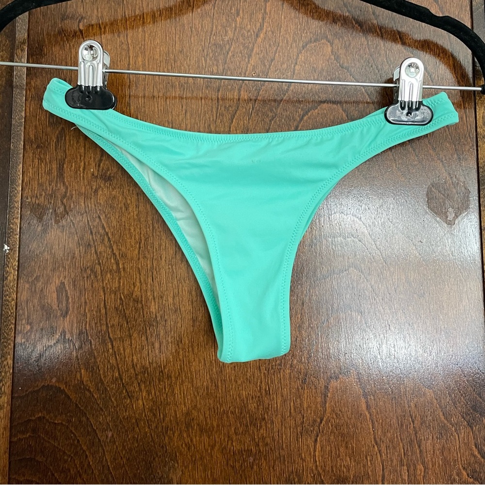 VS Thong Swim Bottoms Teal Blue